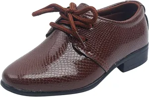 Boys Kids Toddler Leather Shoes Performance Lace Up British Style Dress Shoes Wedding Dance Party Casual Oxfords Loafers