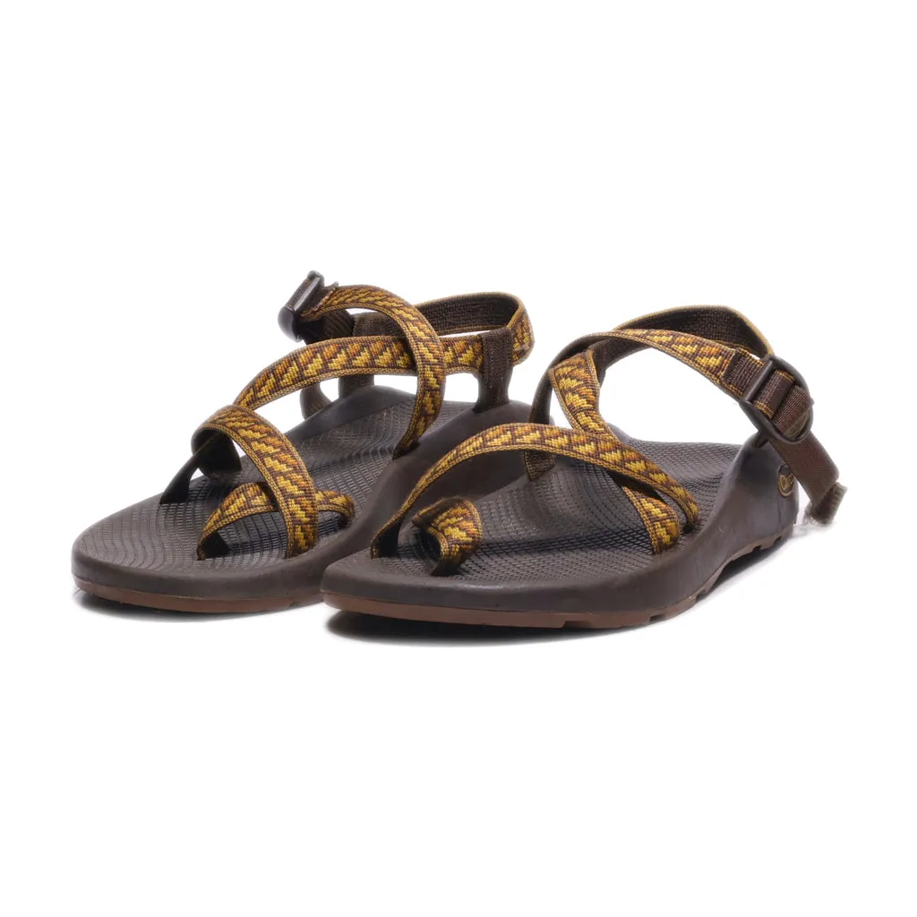 Chaco Casual Sandals Fabric Brown Colour For Men