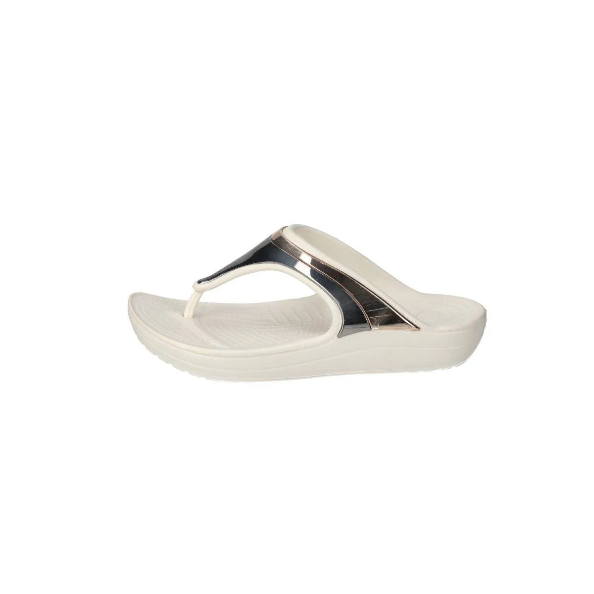 Crocs Sloane Sandals Flip Flops Rubber White Colour For Women