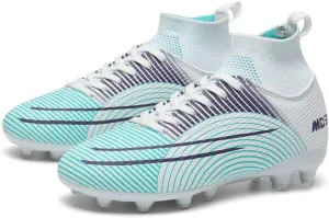 High-Top Men's Soccer Boots Firm Ground Football Shoes Big Boy's Walking Athletic Soccer Shoes for Outdoor/Indoor/Game/Training