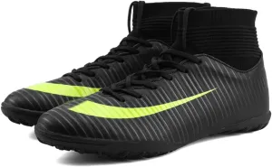 Lightweight Big Boy's Soccer Boots Indoor Youth Football Shoes Firm Ground Mens Soccer Athletic Shoes for Outdoor/Indoor/Game/Training