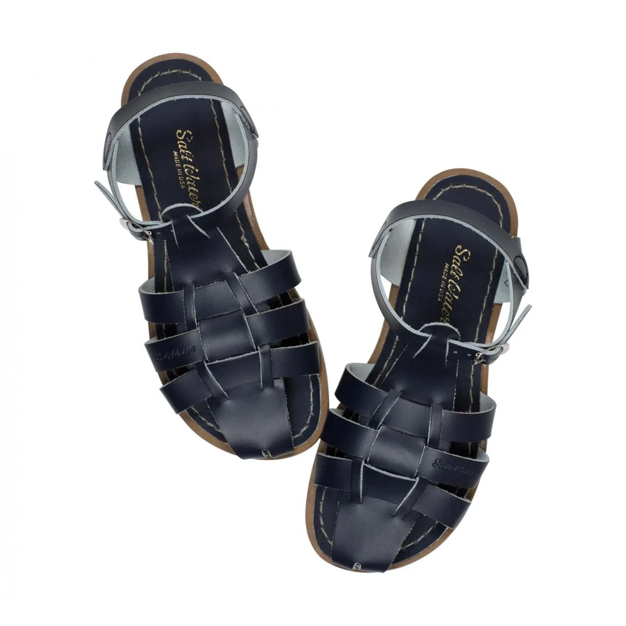Saltwater Shark Sandals - Navy - Adult