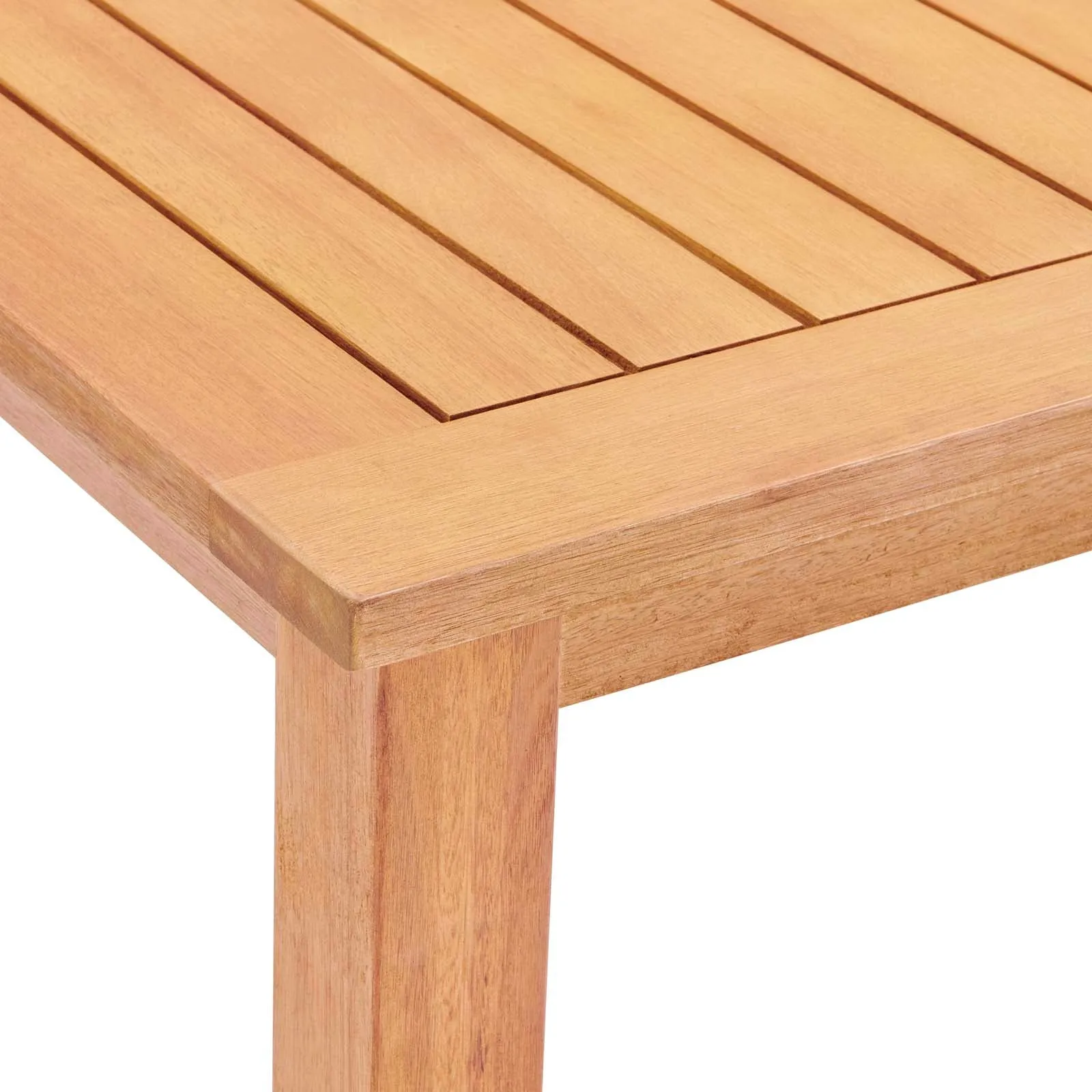 Syracuse 6 Piecce Outdoor Patio Eucalyptus Wood Dining Set in Natural Gray