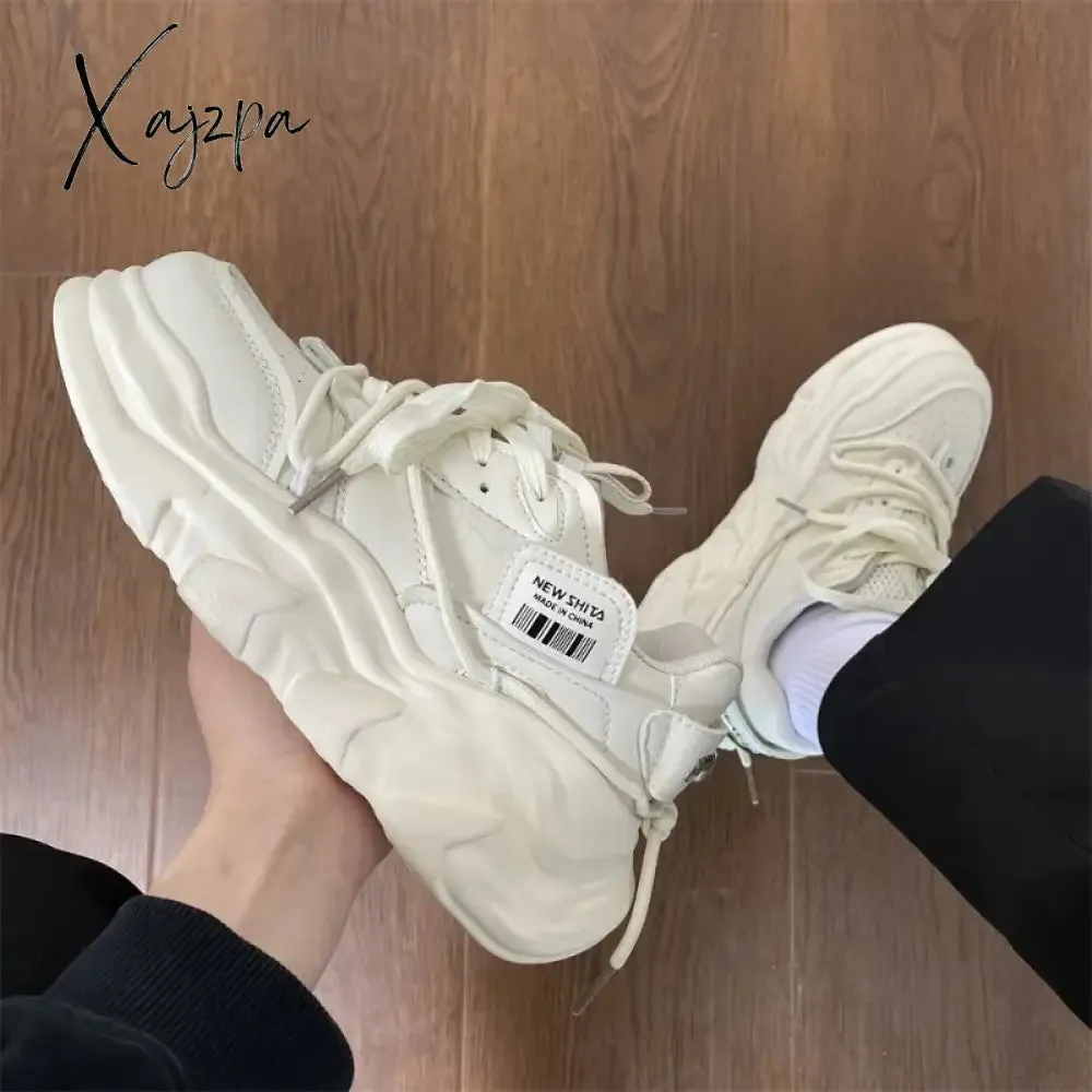 Trendy Denim Mens Sneakers Platform Student Breathable Casual Womens Chunky Shoes Designer Outdoor Couple Luxury Male Footwear