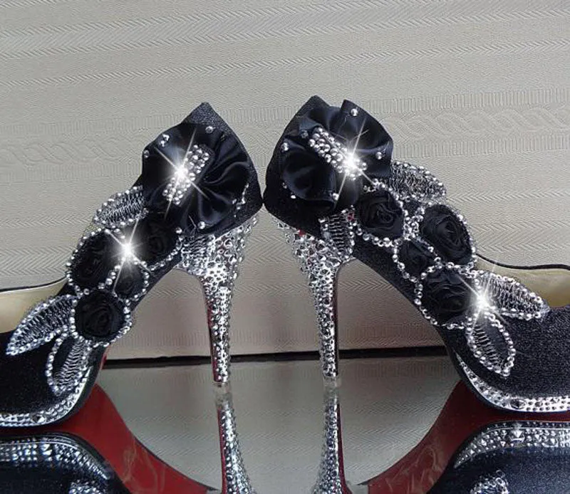 Wedding Shoes Rhinestone Glitter Shoes at Bling Bries Bouquet - online bridal store