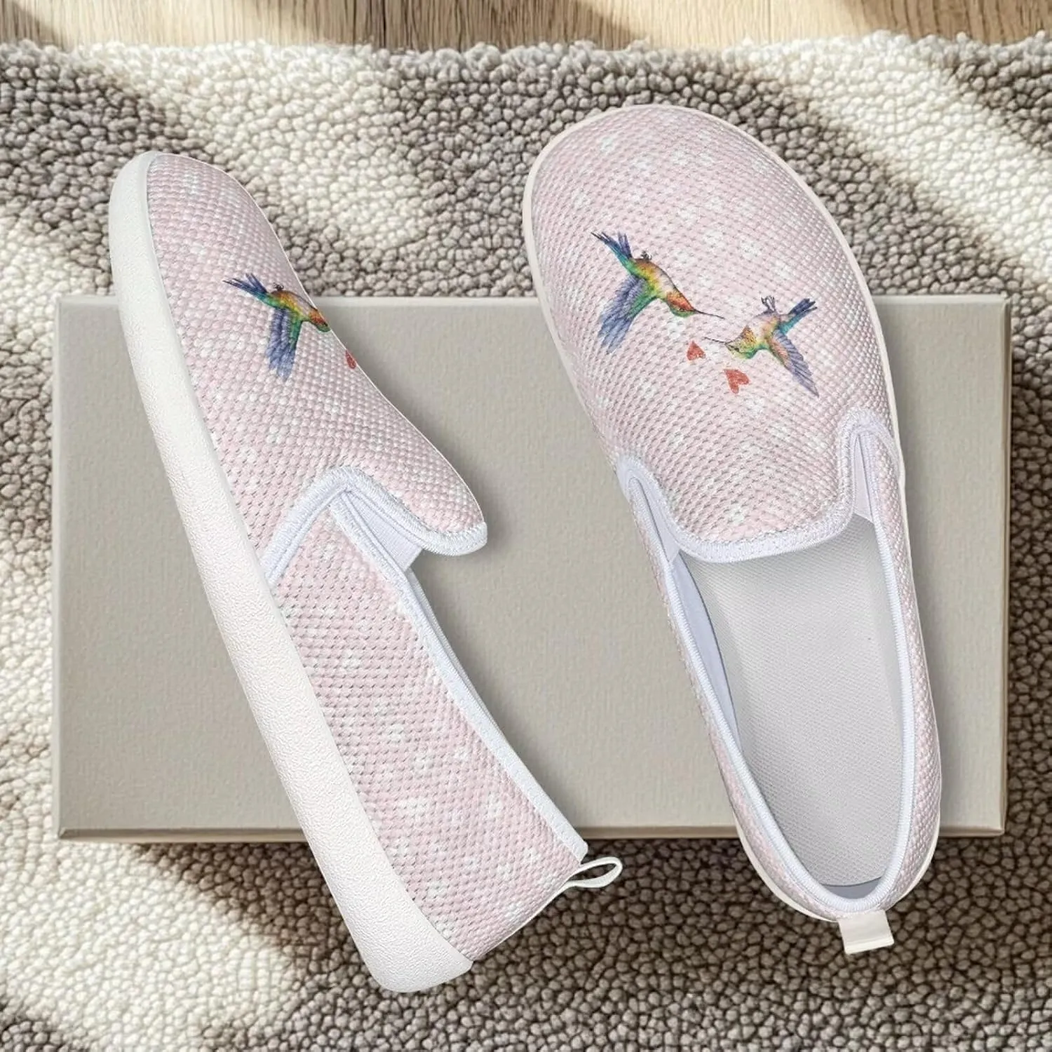 Women's Hummingbird Outdoor Loafer Wedding Shoes Dress Flats Leisure Loafers Slip-On Walking Shoes