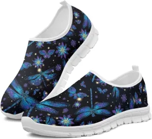 Womens Slip On Sneakers Casual Lightweight Outdoor Walking Shoes Fashion Breathable Mesh Loafers for Travel Size 5.5-11.5 White Sole