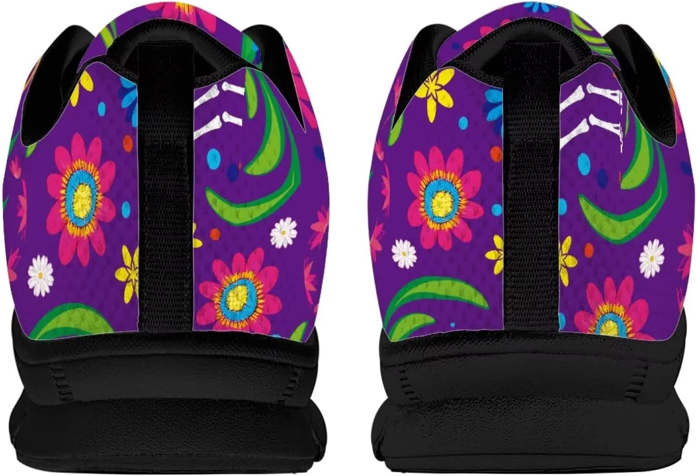 Womens Walking Shoes Non Slip Gym Workout Sneakers Popular Lace-Up Lightweight Comfort Cushion Shoes for Outdoor Size 5-12 Black Sole