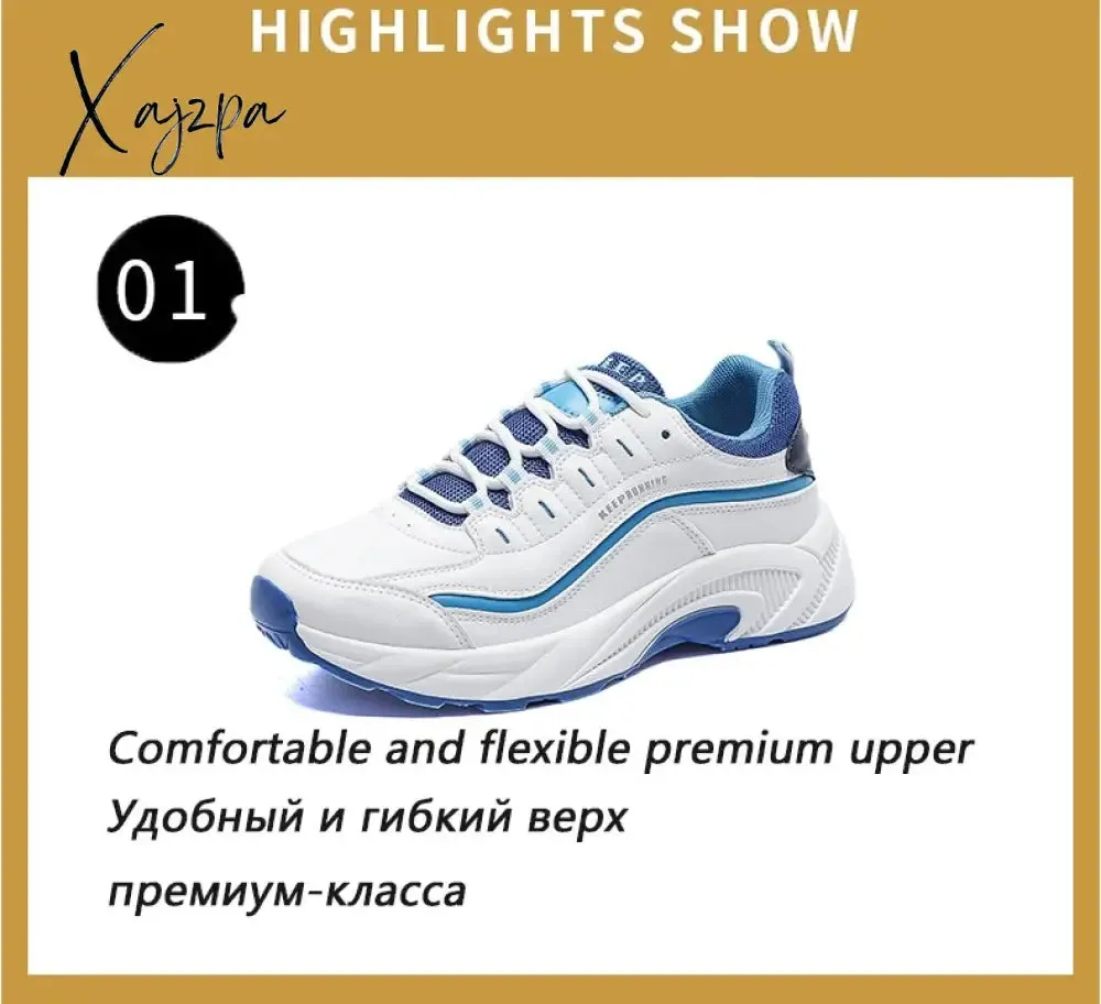 Xajzpa - Women Platform Sneakers Ladies Sports Casual Shoes Vulcanized Fashion Chunky Outdoor Sneakers Breathable Trainers Female